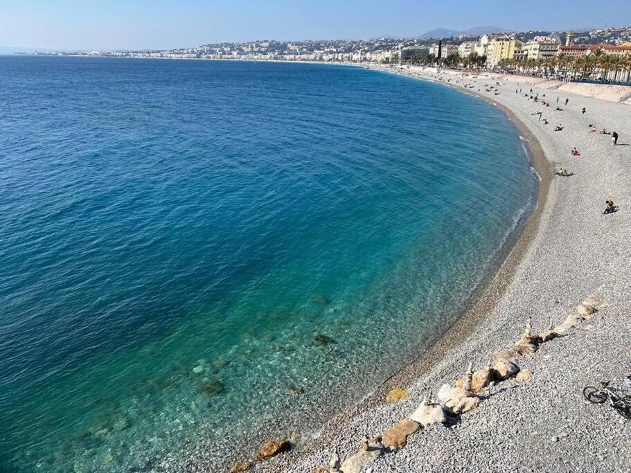 Bd Grosso Apt 4 Prs, 300M Plage, Clim, Parking Nice Eksteriør billede