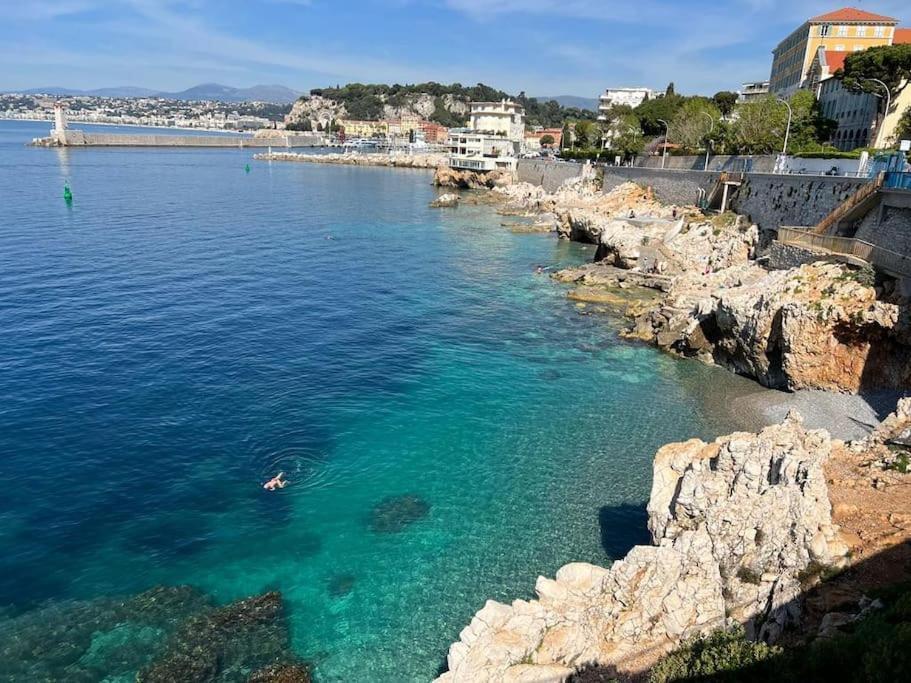 Bd Grosso Apt 4 Prs, 300M Plage, Clim, Parking Nice Eksteriør billede